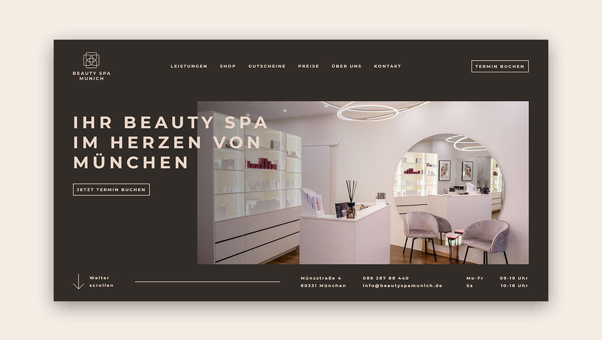 Webdesign Project Sandmalerei Beauty Spa Munich
