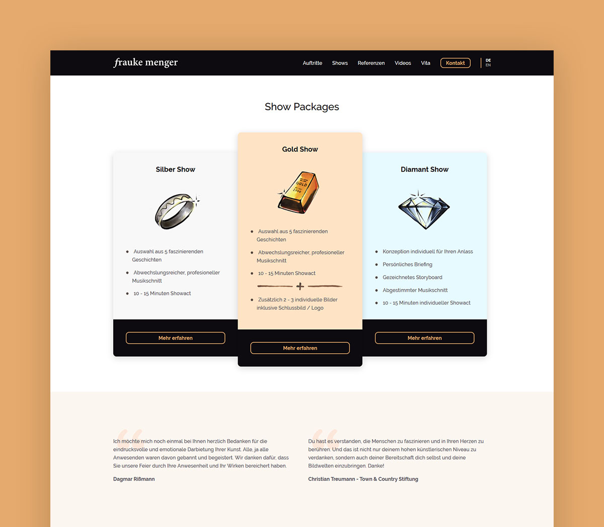 Webdesign Sandmalerei Packages